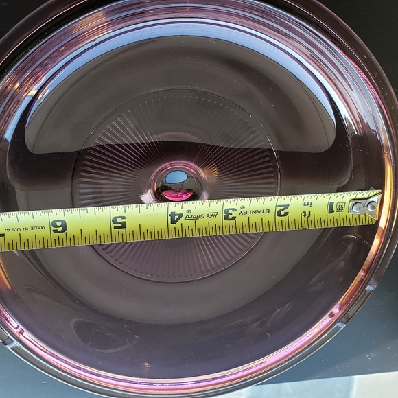 Vintage Pyrex/Corning #27/V2/5Cup Cranberry Purple Glass Cookware Lid Only - Picture 12 of 14